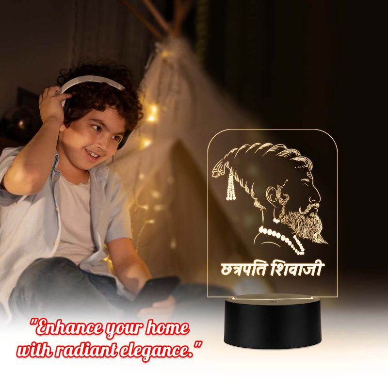 Chhatrapati Shivaji Maharaj Led Night lamp with Warm White Color